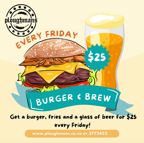 Friday Burger & Beer Deal for $25!