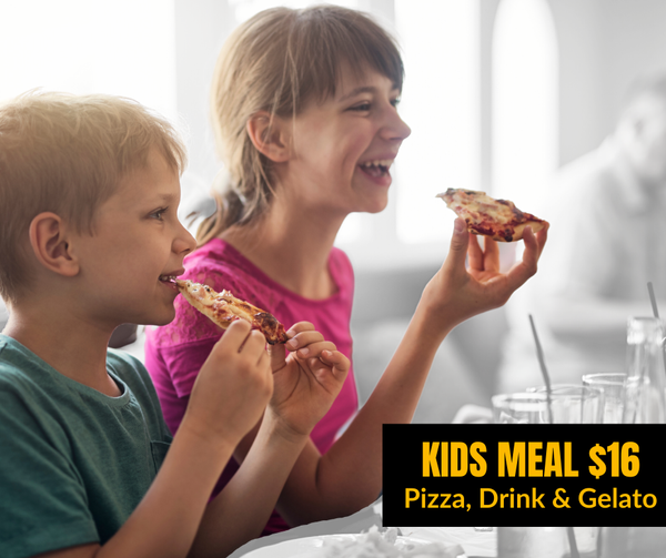 Kids Combo $16 - Pizza, Drink & Gelato