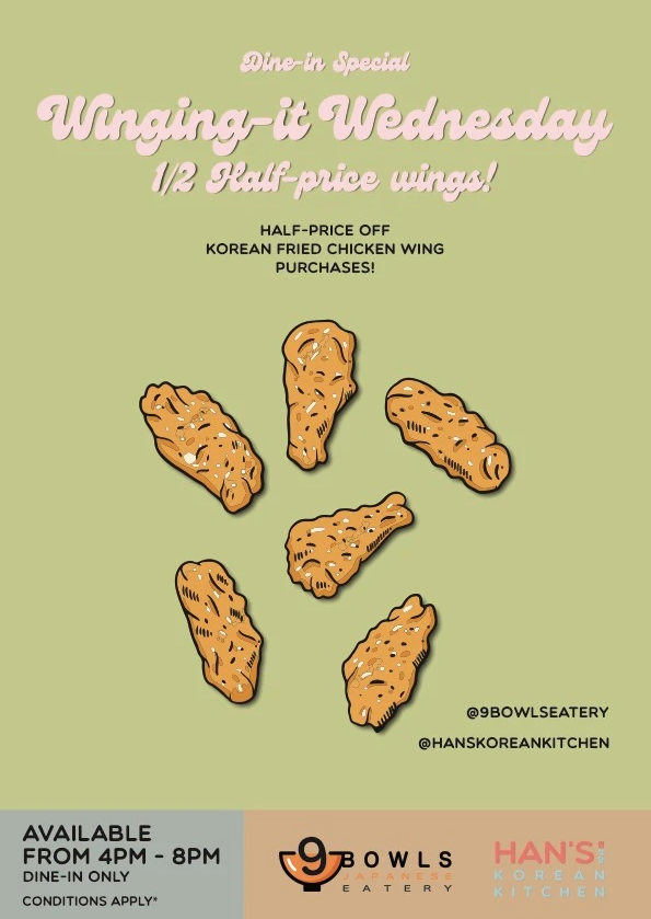 Half Price Wing Wednesdays!